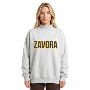 Sudaderas Oversize de Cuello Alto de Forro Polar, Premium de Alto Gramaje, con Hombros Caídos, Personalizadas, Estilo Europeo y Americano, Top de Cuello Redondo - Product Image 4