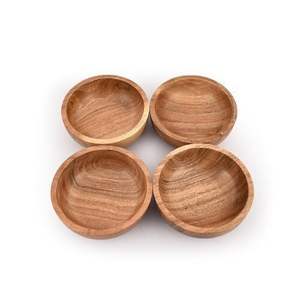 Cuenco decorativo de madera de acacia con forma de espiga para bodas, ecológico, cuenco de madera de acacia para servir, cuencos de madera antiguos para frutas para el hogar - Product Image 5