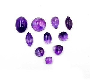 Lot de pierres précieuses en améthyste naturelle, formes variées, cabochons, 5-16 mm, 100 carats, pour la création de bijoux - Product Image 6