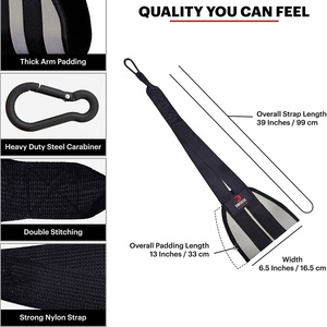 Bretelles AB rembourrées pour Lifting du poids, outil de gymnastique et de Fitness pour les jambes, levage Abdominal, offre spéciale, - Product Image 5