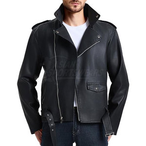 High Quality Men Leather <b>Jacket</b> With <b>Straight</b> Cut And Reinforced Seams Made For Everyday Durability In Stocks - Product Image 6