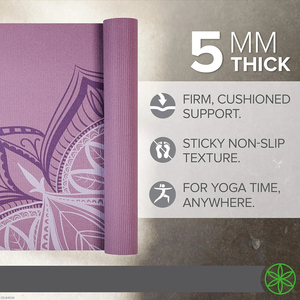 Tapis de yoga antidérapant en PVC et caoutchouc, 5 à 8 mm, haute qualité, en caoutchouc PU souple et adhérent, tapis de gym écologiques - Product Image 2