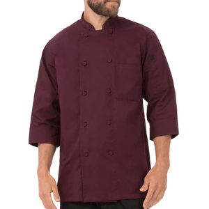 Veste de chef pour homme de bonne qualité, confortable, à manches longues, nouveau design, couleur unie, avec poches - Product Image 1