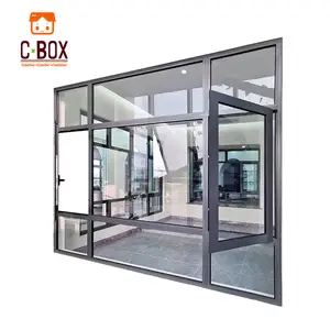 Cbox özel alüminyum alaşımlı kapılar, pencereler ve prefabrik konteyner ev için cam perde duvarları
