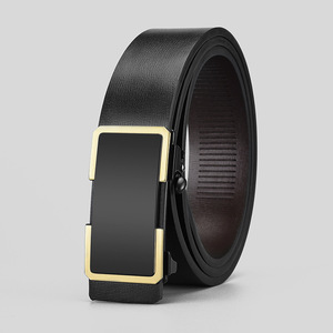Ceintures décontractées et professionnelles pour hommes en cuir de vachette personnalisables, ajustables, avec boucle automatique argentée, robustes et tressées, pour le commerce international - Product Image 5