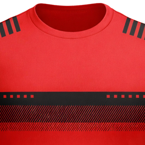 Maillot de football Finlande rouge et noir, léger, respirant, anti-humidité, uniforme d'entraînement sportif pour équipe - Product Image 5