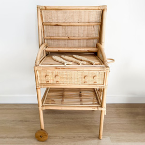 Juego de parrilla de ratán natural para niños, juguetes de cocina de primera calidad hechos a mano, en venta. - Product Image 3