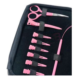 MAGMA BEAUTY Kit Complet d'Outils pour Extensions de Cheveux Rose Bébé pour Salon de Coiffure – Pince à Micro-Anneaux Tout-en-un en Métal - Product Image 4