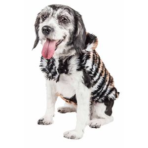 Cappotto/Giacca per Cani in Pelliccia di Visone Luxe Tigerbone con Fantasia Tigre Glamour - Abbigliamento per Animali Domestici - Product Image 2