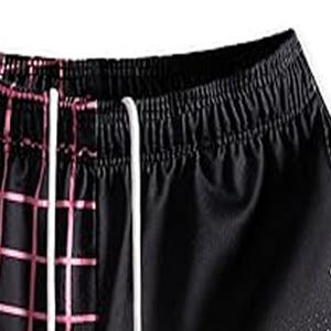 Pantalones cortos deportivos a cuadros para hombre, informales, con cintura elástica, de nailon/algodón, de secado rápido, para correr, subidos por Dress Sports - Product Image 2