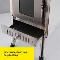 Réchaud de camping Rocket Stove pour la survie en plein air, pliable, haute efficacité, en acier inoxydable, pour brûler du bois