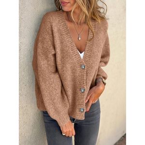 Prettypgcdn <b>Women's</b> Trendy Long Sleeve Button <b>Oversized</b> Chunky Knit <b>Cardigan</b> Sweater <b>for</b> Fall 2025 Outerwear - Product Image 2