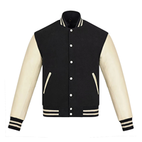 Veste varsity vintage sur mesure de haute qualité ODM OEM pour hommes, veste letterman brodée avec manches en cuir, veste bomber