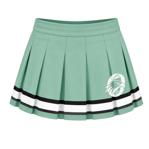 Mint <b>Green</b> Printed Cheer Uniform Set Short Sleeve Team Shirt <b>Pleated</b> <b>Skirt</b> Athletic Sportswear Training Practice Performance - Product Image 5