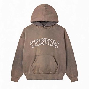 เสื้อฮู้ดดี้พิมพ์ลายดิจิทัลทรงบ็อกซี่ สไตล์สตรีทแวร์ ผ้าเฟรนช์เทอร์รี่หนานุ่ม สำหรับฤดูหนาว ผลิตตามสั่ง ขายส่ง MOQ ต่ำ รับผลิตจากโรงงาน - Product Image 5