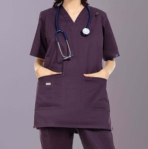 Tenues médicales confortables en tissu extensible de haute qualité, ensembles de blouses d'hôpital, denim unisexe, été - Product Image 1