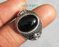 Bague noire avec noeud pour hommes, nouvelle bague à la mode, pierre précieuse naturelle, Onyx, turque, nouveau design 2022