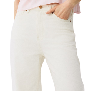 Jeans droits taille haute pour femmes, pantalon en denim tendance, décontracté, pour tous les jours, tissu durable, logo personnalisé, vente en gros - Product Image 3
