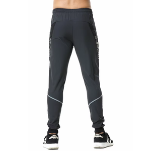 In Stock Men's Fitness Trousers Exercise <b>Elastic</b> Quick-drying Tights Sport Pant with Pockets for Running Training - Product Image 1