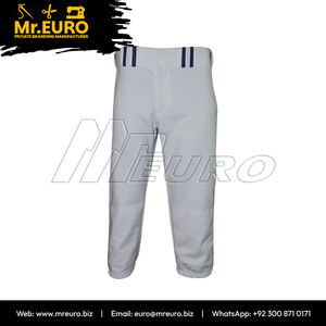 Custom Unisex 100% Polyester Baseball Pants Breathable Sublimated Print Solid Color Zipper Fly Pockets Anti-Bacterial Slim Fit - Product Image 3