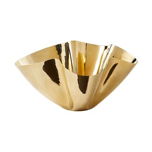 Elegante Tazón Decorativo para Regalo, Hecho a Mano, de Metal Dorado Pulido, Moderno - Product Image 1