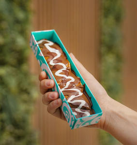 ミニパンケーキクレープ紙箱トレイファーストフード用ワッフルスティック寿司クレープブラウニーBBQクッキーベーカリー包装マットラミネーション - Product Image 4