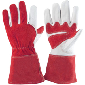 Gants de soudage en cuir de vachette grainé renforcé de qualité supérieure, résistants, pour travaux industriels, protection des mains, ignifuges - Product Image 3