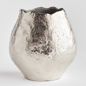 Vase de table moderne irrégulier en métal transparent, porte-fleurs décoratif, qualité export, luxe élégant, haut de gamme - Product Image 3