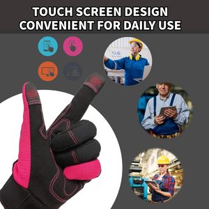Gants de travail mécaniques en cuir résistants aux chocs, enduits de nitrile, résistants aux coupures, tricotés, pour la sécurité des mécaniciens - Product Image 5