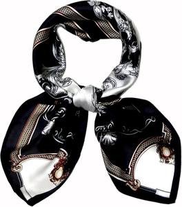 Écharpe carrée en soie 100 % imprimée numériquement à carreaux/unie avec logo personnalisé pour femme, en satin doux de haute qualité, idéale pour le hijab décontracté et les activités de plein air – Grande Vente - Product Image 1