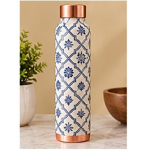 Chic Heritage Eco-Friendly Copper <b>Water</b> <b>Bottle</b> with <b>BPA</b> <b>Free</b> Lid Portable Travel Drinkware - Product Image 3