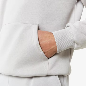 Trajes Deportivos de Invierno Personalizados para Hombre, Transpirables, de Algodón y Forro Polar, Pantalones Deportivos de Pierna Ancha, Sudadera con Capucha, Suéteres Gruesos de Color Sólido - Product Image 4