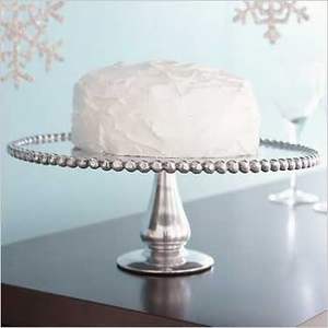 Soporte de metal resistente para exhibir pasteles en panaderías, con base de pedestal fuerte para presentación de postres y servicio en fiestas. - Product Image 1