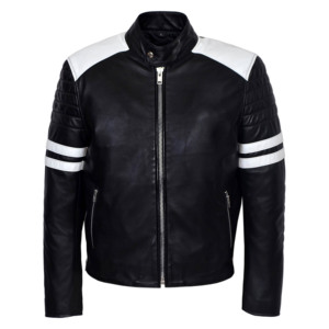 Chaqueta de Cuero Genuino de Cordero para Hombre, Estilo Café Racer, Casual, de Moda, para Motocicleta, Fabricación al por Mayor OEM ODM - Product Image 1