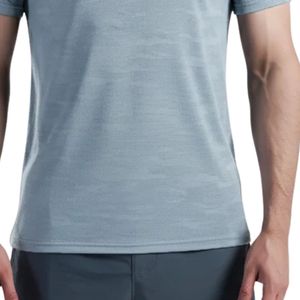 Camiseta Alpha Crew para Hombre, Corte Regular, Color Gris Claro, Algodón Premium, Transpirable, Suave, para Gimnasio, Fitness, Entrenamiento, Uso Casual, Deportivo, OEM, ODM - Product Image 5