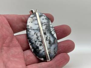 Colgante de ágata dendrítica, plata de ley 925, hecho a mano, piedra de Nuevo México, gema natural, collar, joyería, regalo para mujer - Product Image 2