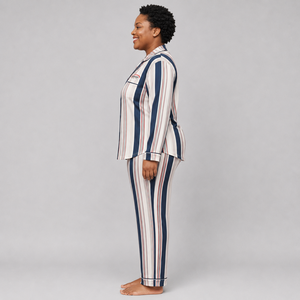 Custom Women Pajama <b>Set</b> Soft Cotton Comfortable Breathable Two Piece Nightwear Sleepwear Casual Lounge Homewear <b>Set</b> for Women - Product Image 2