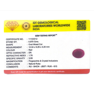 African Ruby 4.85 Carat Loose Oval Cabochon Gemstone for Fine Jewelry - Product Image 4