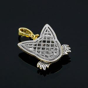 Pendentif Hip Hop Iced Out en Moissanite Renard Cartoon, en Argent 925 Plaqué Or, avec Diamants, pour Hommes et Femmes - Product Image 2