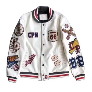 Vintage High Street Style <b>Men's</b> <b>Wool</b> Letterman Jacket Custom Logo OEM ODM Crop Varsity <b>Coat</b> Plus Size For Winter School Jacket - Product Image 1
