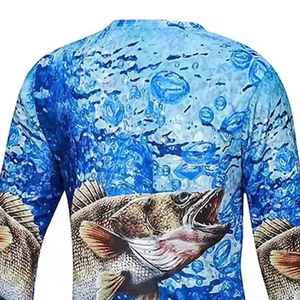 Camisa de Pesca de Manga Larga para Hombre, Estampado Animal por Transferencia Térmica, Protección UV, Absorción de Humedad, Poliéster, Ropa de Verano para Exteriores - Product Image 6