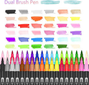 Juego de 72 <span class=keywords><strong>Rotuladores</strong></span> de Doble Punta, 04 mm, Punta Fina y Punta de Pincel Flexible, Marcadores <span class=keywords><strong>para</strong></span> Colorear, Dibujar y Escribir en el Diario - Product Image 6