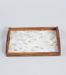 Plateau en nacre fait main, objet décoratif, sur mesure, style classique moderne, plateau en nacre à prix abordable - Product Image 1