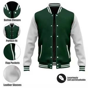 Veste de baseball sportive pour hommes, légère et saine, style Letterman - Product Image 4