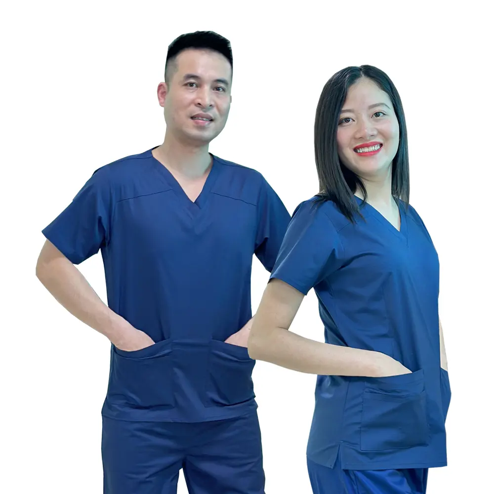 Anti Wrinkle Fabric rayon Nurse Scrubs Hospital Uniform Medical clothes Scrubs men and Women Jogger Scrubs Sets Sao Mai factory