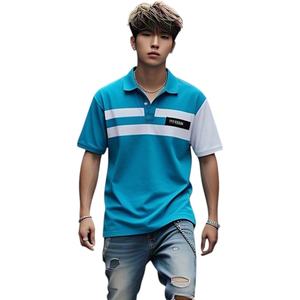 Polos de algodón de alta calidad con logotipo bordado personalizado para hombre, ropa deportiva informal de marca, polos de talla grande para hombre - Product Image 1