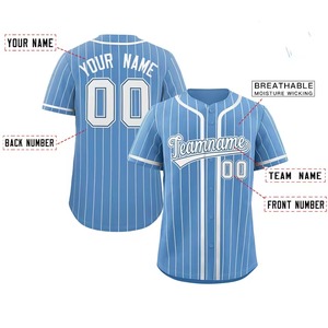 เสื้อเบสบอลปักโลโก้ตามสั่ง ขายดี เสื้อเบสบอลเปล่า 100% โพลีเอสเตอร์/เสื้อเบสบอลติดกระดุมแบบสั่งทำ - Product Image 2