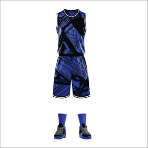 Uniforme de Baloncesto para Adultos con Logotipo Personalizado, 100% Poliéster Transpirable, Conjuntos de Trajes de Equipo de Verano de Talla Grande, Estampado Frontal - Product Image 3