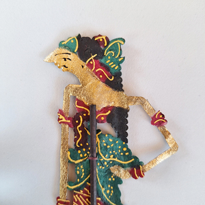 Handcrafted Waterproof Indonesian Wayang Kulit Dewi Kamaratih Leather Shadow Puppet Stand Base Traditional Cultural Artwork <b>Desk</b> - Product Image 2