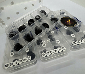 Extensiones de Pestañas Hechas a Mano, Fans Preformados de Visón Sintético, Pestañas de Marca Privada con Base Puntiaguda, Suministros Mixtos para Extensiones de Pestañas - Product Image 1